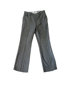 David Hunter women's brown & beige check tweed texture creased dress pants